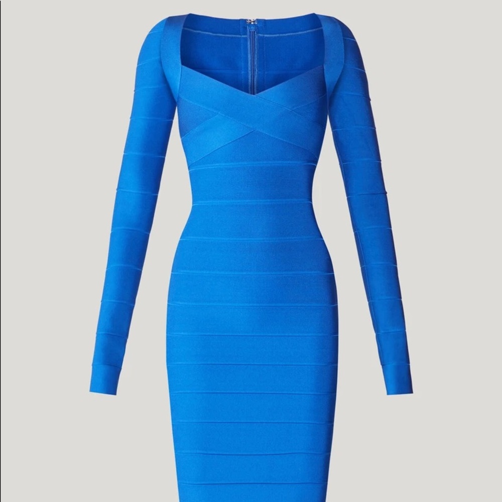 Herve Leger LONG SLEEVE ICON DRESS Sapphire
Style #ICO8296419-469